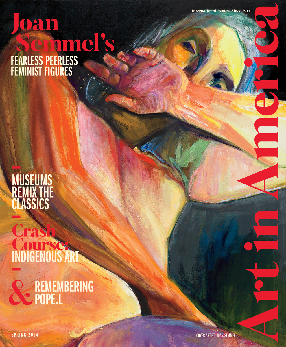 The cover of Art in America with a self-portrait by painter Joan Semmel.