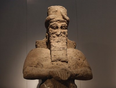 An Assyrian statue at the National Museum of Iraq in Baghdad.