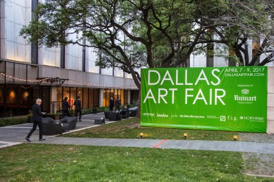 Exterior sign for Dallas Art Fair in 2017