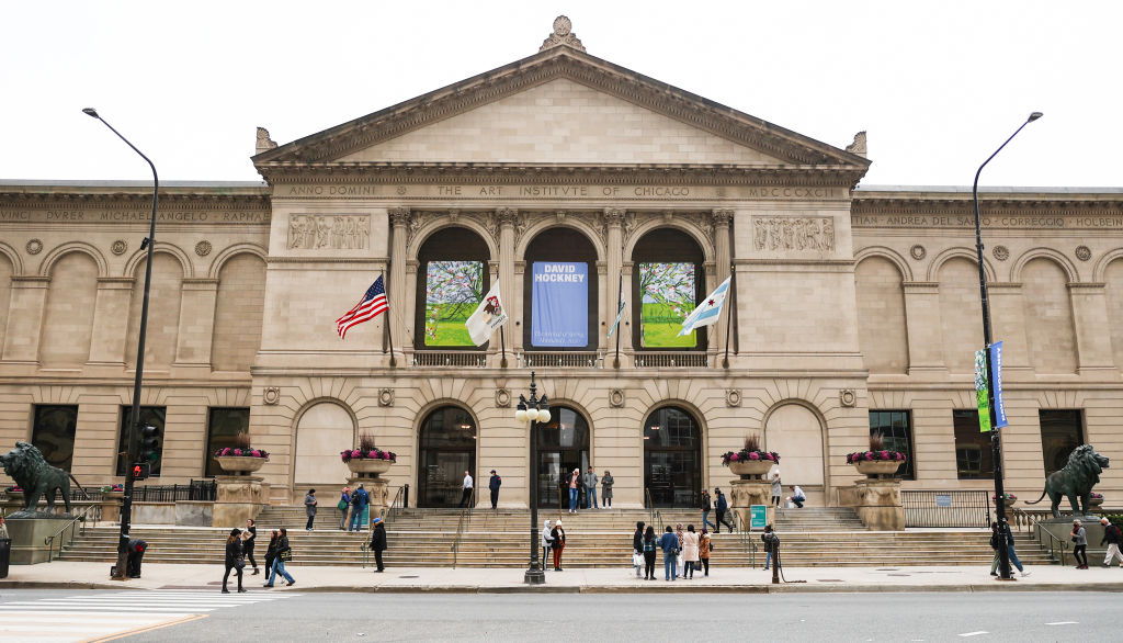 View of the Art Institute of Chicago building in Chicago, United States on October 17, 2022. (Photo by Jakub Porzycki/NurPhoto via Getty Images)