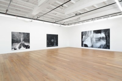 Installation view of Kate Mosher Hall's exhibition "Never Odd or Even", 2024, at Hannah Hoffman Gallery, Los Angeles.