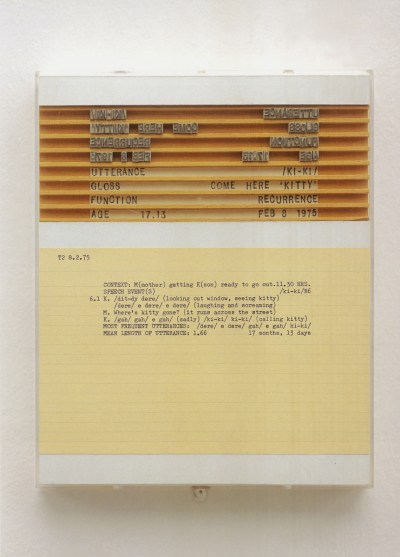 A canvas showing lines of typewritten text.